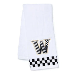 Monogram "W" Check Hand Towel