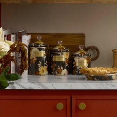 Wild Rose Brown Medium Canister