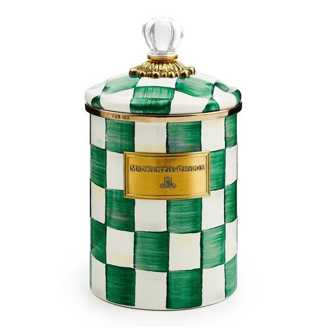 Emerald Check Medium Canister