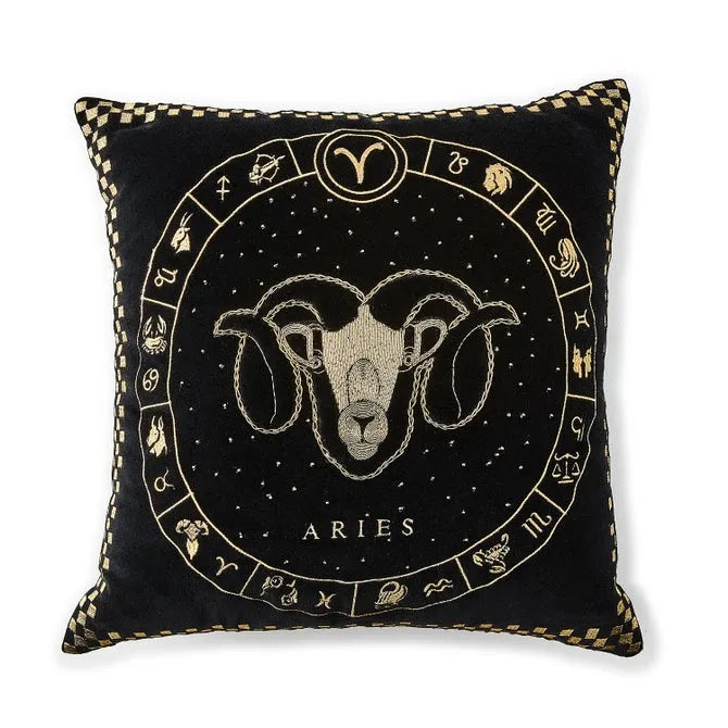 Aries Zodiac Throw Pillow
