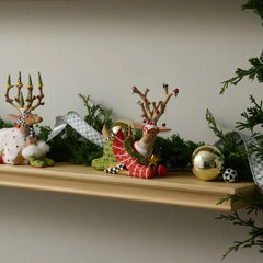 Patience Brewster Dash Away Sitting Prancer Reindeer Figure