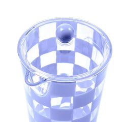 Blue Check Acrylic Pitcher
