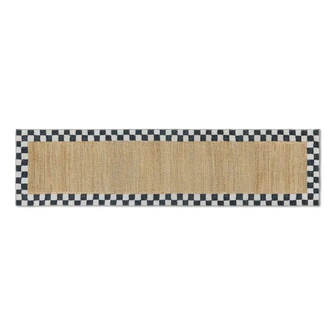 Naturals Check 2'6" x 10' Washable Runner