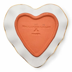 Ginger Check Fluted Heart Plate