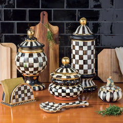 Courtly Check Ceramic Globe Canister