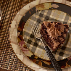 Wild Rose Brown Dinner Plate