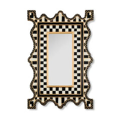 Courtly Check & Stripe Small Wall Mirror