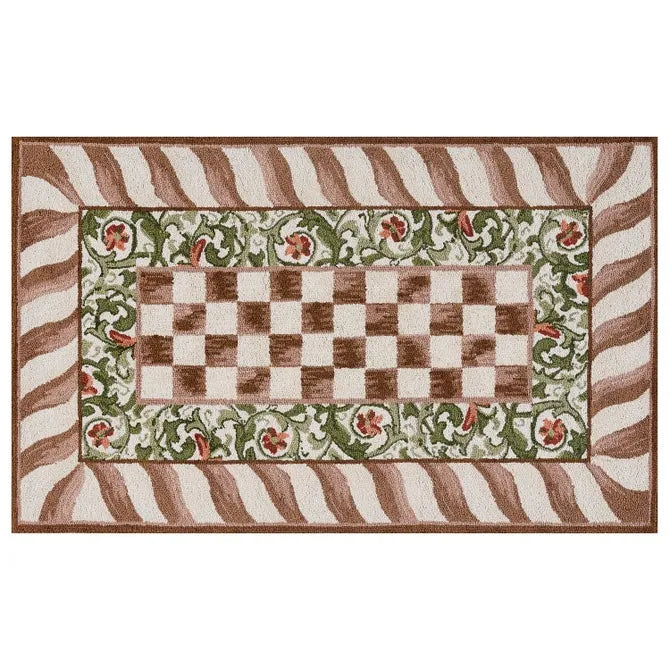 Mocha Check 3' x 5' Rug